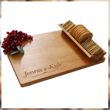 Load image into Gallery viewer, Cheeseboard Couples Names with Heart