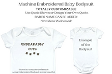Load image into Gallery viewer, 02 Embroidered Baby Bodysuit Teddy Bear
