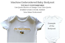 Load image into Gallery viewer, 04 Embroidered Baby Bodysuit Honey Bee