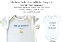 Charger l'image dans la galerie, 09  Embroidered Baby Bodysuit Duck