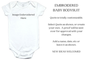 34  Embroidered  Baby Bodysuit USA