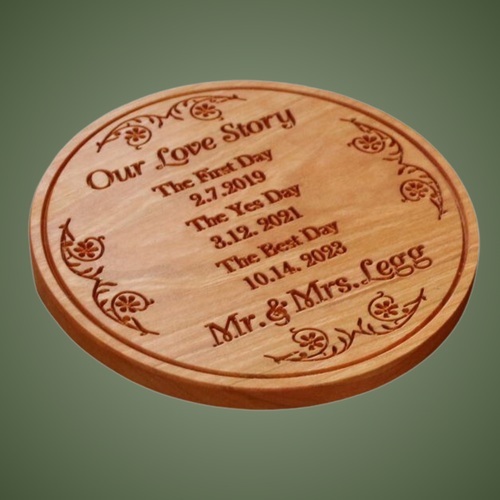 TR425A Trivet Anniversary or Wedding Dates