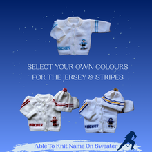 Load image into Gallery viewer, 0225  Sweater Hockey Blue Stripes