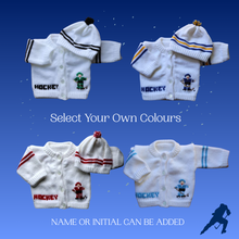 Load image into Gallery viewer, 0225  Sweater Hockey Blue Stripes