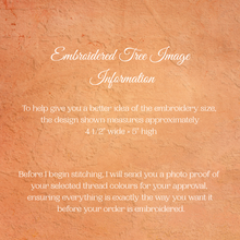 Load image into Gallery viewer, Personalized Embroidered Tree Canvas Tote Bag, Reusable Everyday Bag
