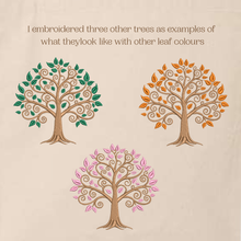 Load image into Gallery viewer, Personalized Embroidered Tree Canvas Tote Bag, Reusable Everyday Bag