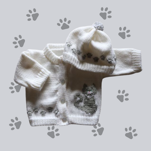 0250 Sweater Cat Grey