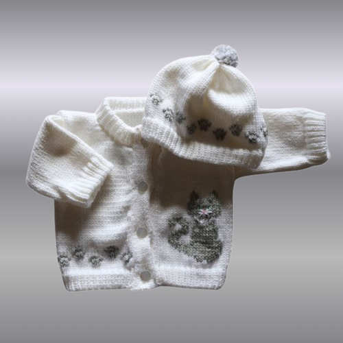 0250 Sweater Cat Grey