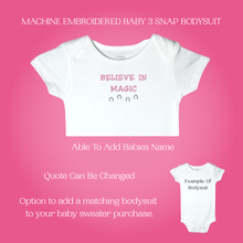 Load image into Gallery viewer, Unicorn Baby Sweater, Personalized Knitted Infant Cardigan, Magical Shower Baby Gift