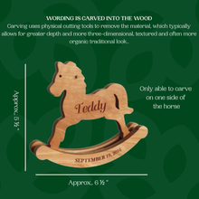 Load image into Gallery viewer, Personalized Wooden Rocking Horse Nursery Decor