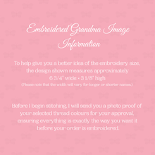 Load image into Gallery viewer, Personalized Grandma Embroidered Cotton Canvas Tote Bag,  Cotton Shopping Bag, Reusable Everyday Tote