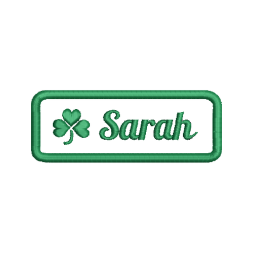 926 Shamrock & Name Patch