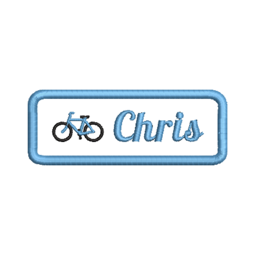 923 Bike & Name Patch