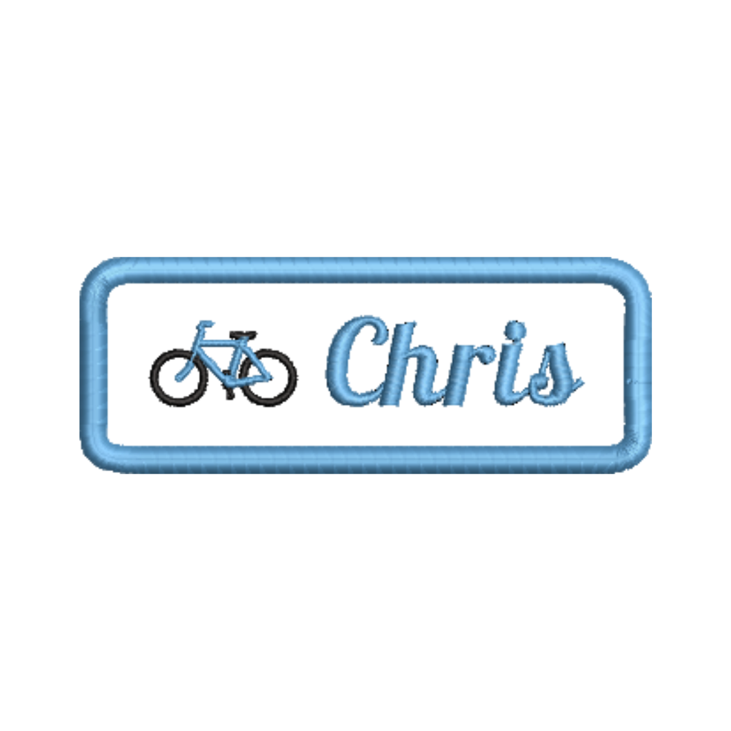 923 Bike & Name Patch