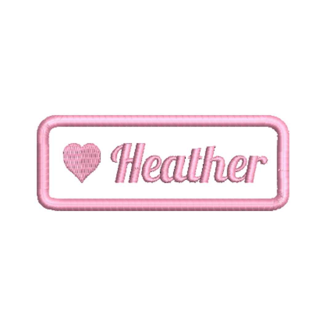 931 Heart & Name Patch