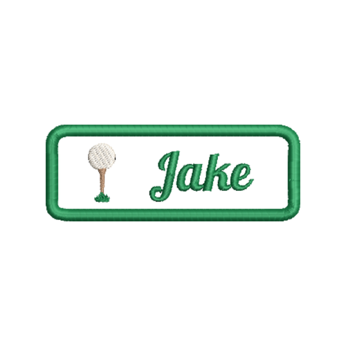 930 Golf & Name Patch