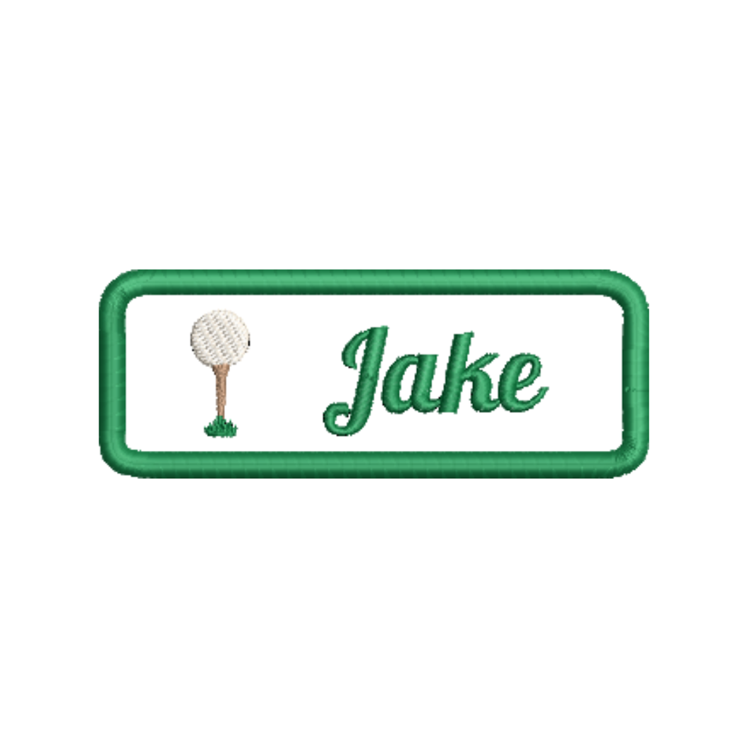 930 Golf & Name Patch