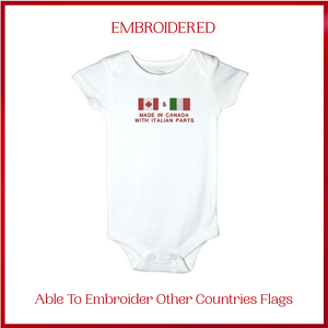 04   Embroidered  Baby Bodysuit Heritage Flags