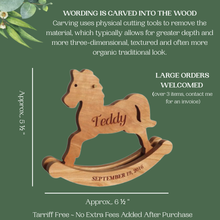 Charger l'image dans la galerie, Personalized Wooden Rocking Horse Nursery Decor