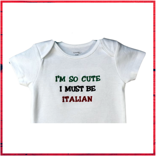 08  Embroidered  Baby Bodysuit Italy