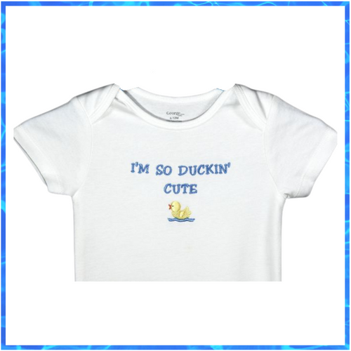 06  Embroidered  Baby Bodysuit Duck