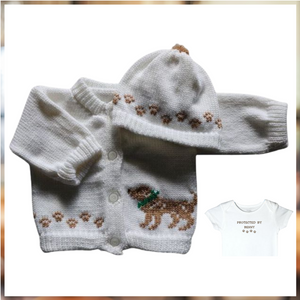 0231 Sweater Beige Lab Retriever Dog