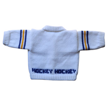 Load image into Gallery viewer, 0227  Sweater Hockey Blue &amp; Gold Stripes
