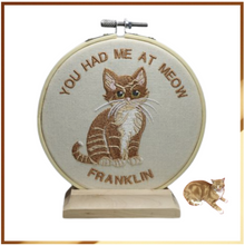 Load image into Gallery viewer, 505  Cat Embroidered Hoop Art