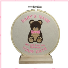 Load image into Gallery viewer, 530 Bear Embroidered Hoop Art