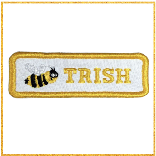 935  Honey Bee Iron On Embroidered Patch