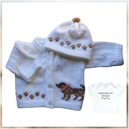 0276 Sweater Large Beige Dog