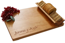 Load image into Gallery viewer, Cheeseboard Couples Names with Heart WITHOUT Tray