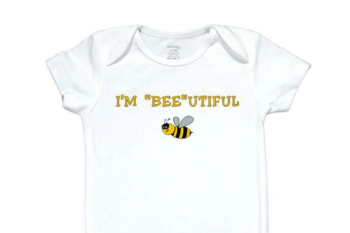 04 Embroidered Baby Bodysuit Honey Bee