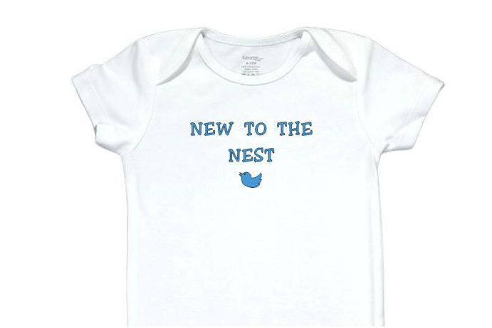 41  Embroidered Baby Bodysuit Blue Bird