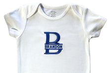 Load image into Gallery viewer, 01   Embroidered  Baby Bodysuit Monogram