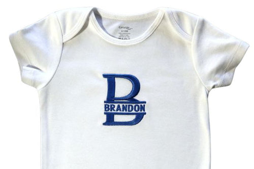 Embroidered  Baby Bodysuit  S  Monogram