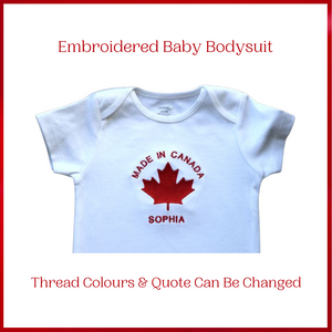 05  Embroidered  Baby Bodysuit Canada