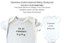 Charger l&#39;image dans la galerie, 07  Embroidered  Baby Bodysuit Cat Paws