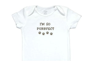 07  Embroidered  Baby Bodysuit Cat Paws