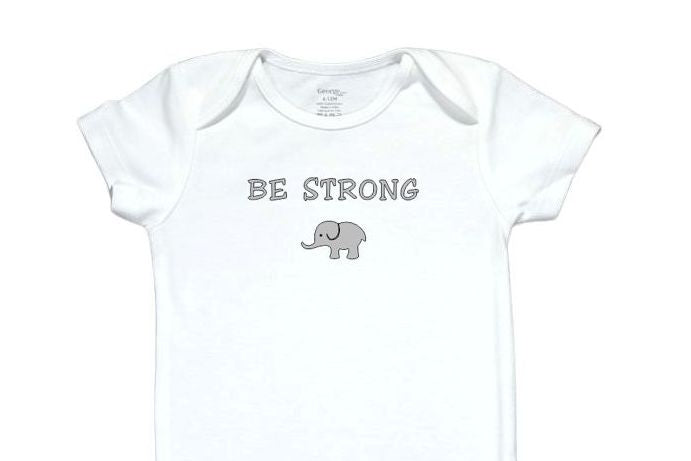 10  Embroidered Baby Onesie Elephant