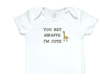 Load image into Gallery viewer, 15  Embroidered Baby Bodysuit Giraffe