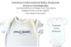 20  Embroidered Baby Bodysuit Hockey