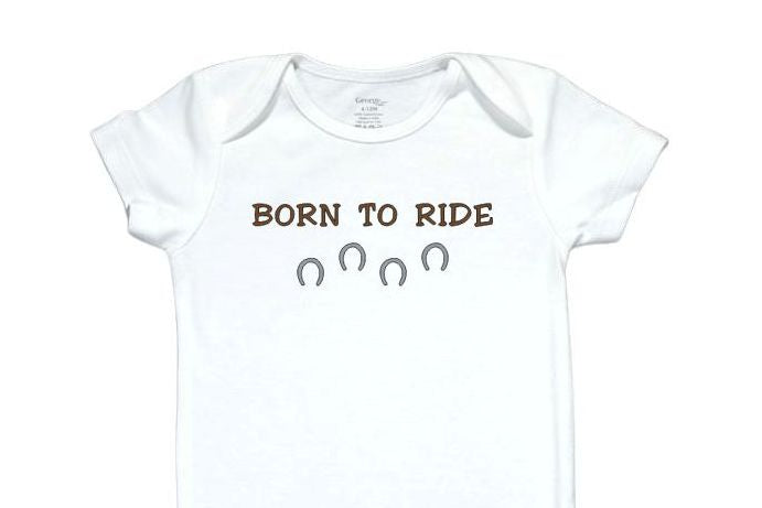 21  Embroidered Baby Bodysuit Horse