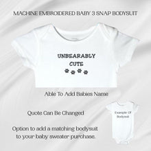Load image into Gallery viewer, Panda Bear Baby Sweater, Personalized Knitted Infant Cardigan, Custom Sweaters, Shower Gift