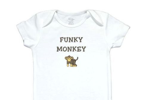 26  Embroidered Baby Bodysuit Monkey