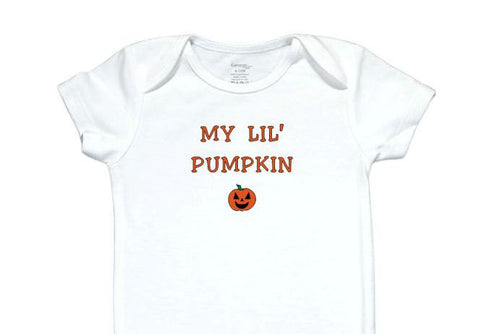 31  Embroidered Baby Onesie Pumpkin