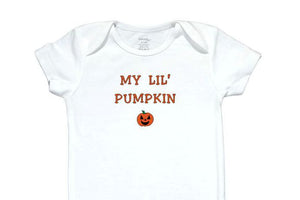 31  Embroidered Baby Onesie Pumpkin