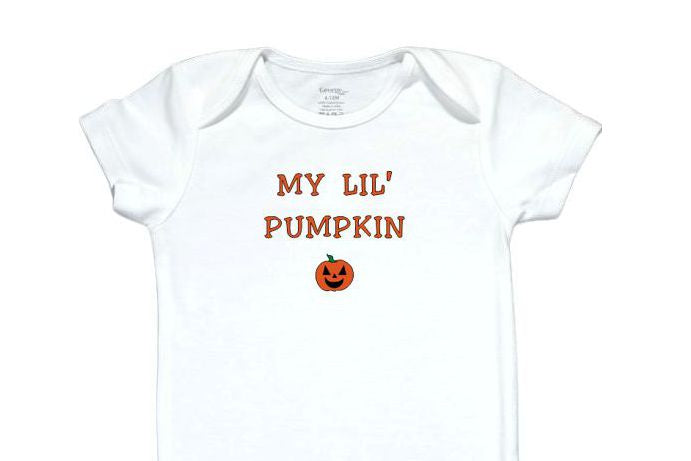 31  Embroidered Baby Onesie Pumpkin