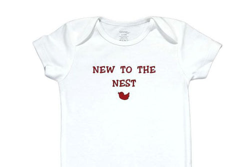 40  Embroidered Baby Bodysuit Cardinal