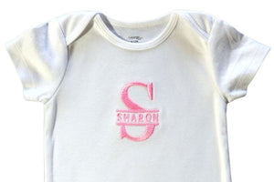 Embroidered  Baby Bodysuit  S  Monogram